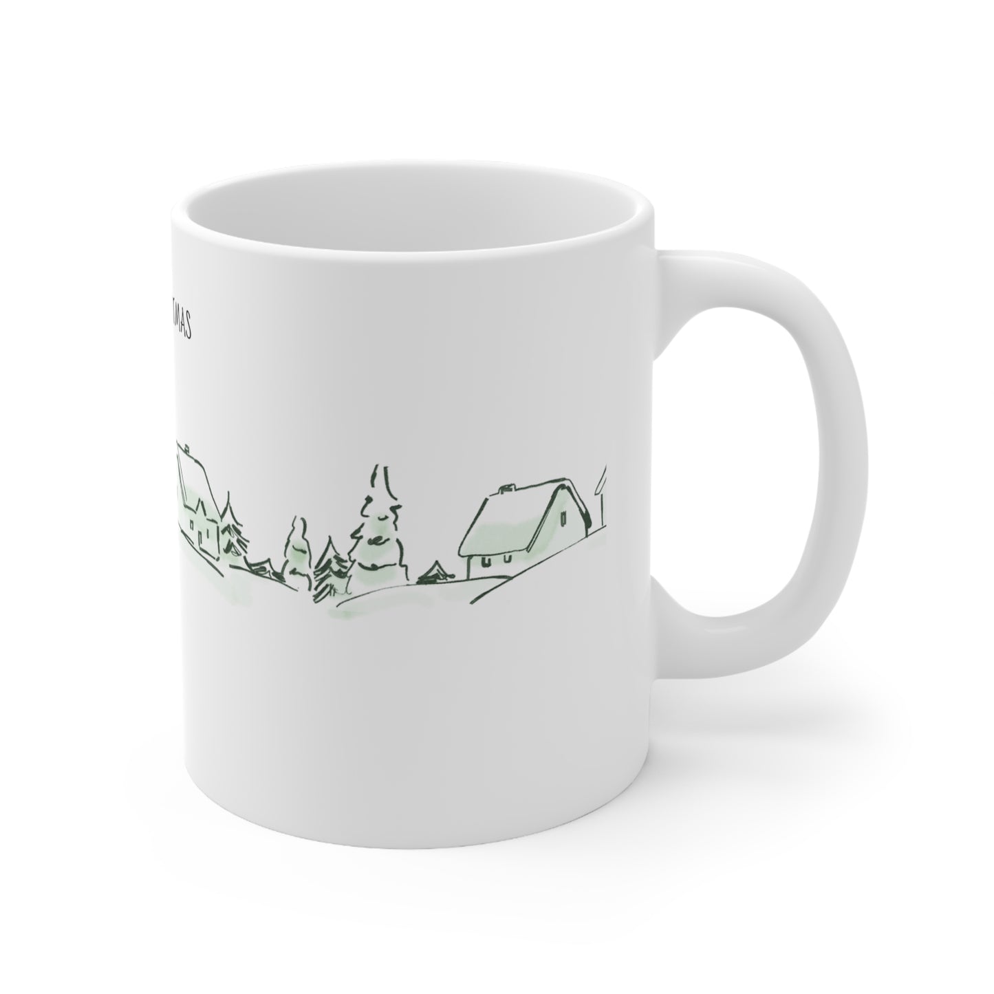 Merry Christmas Ceramic Coffee Cup - Holiday Mug, Winter Warmth, Gift for Friends, Christmas Decor, Seasonal Drinkware