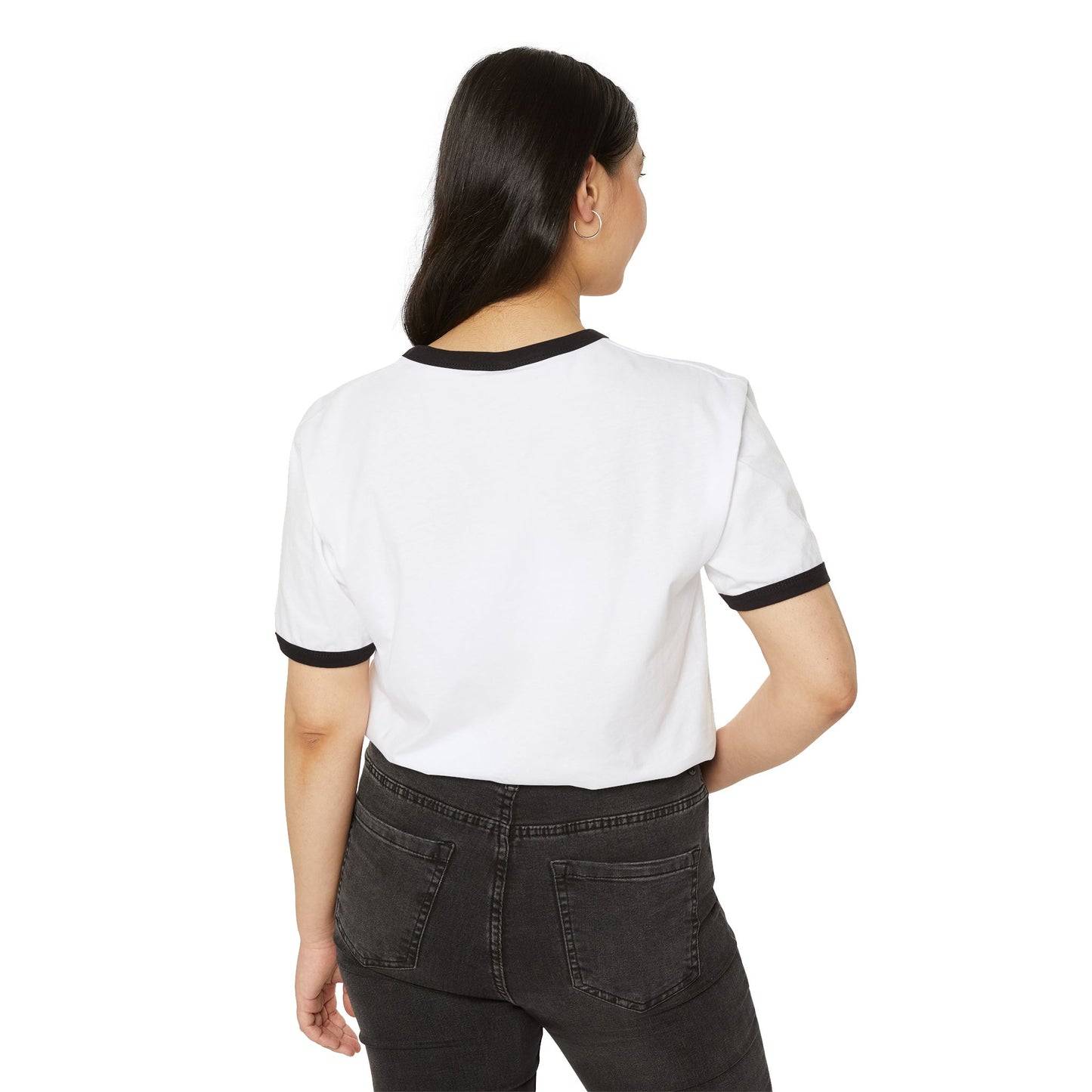 Always You Ringer T-Shirt — Retro Cream Tee with Navy Trim