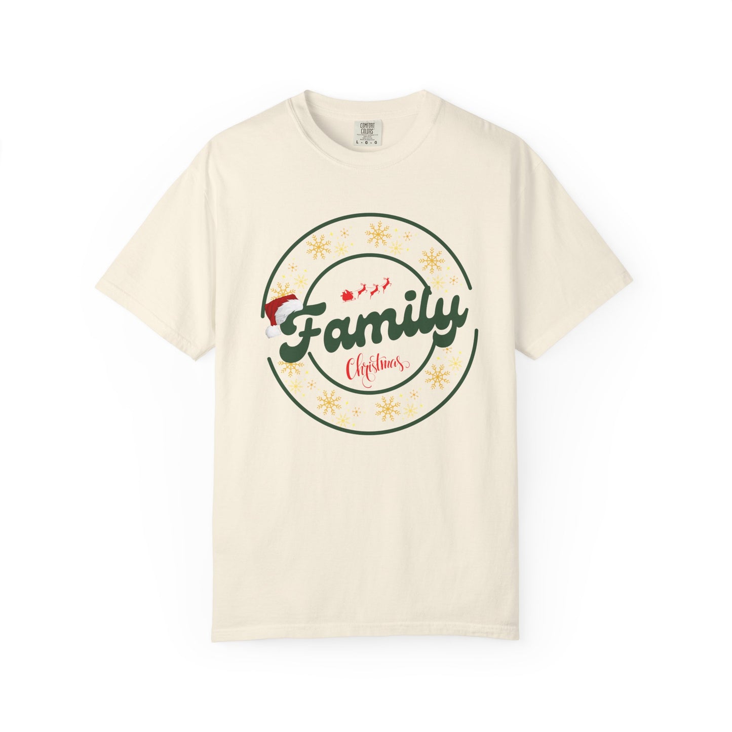 Family Christmas Garment-Dyed T-Shirt, Unisex Holiday Tee, Festive Family Apparel, Christmas Gatherings Shirt, Gifts for Family