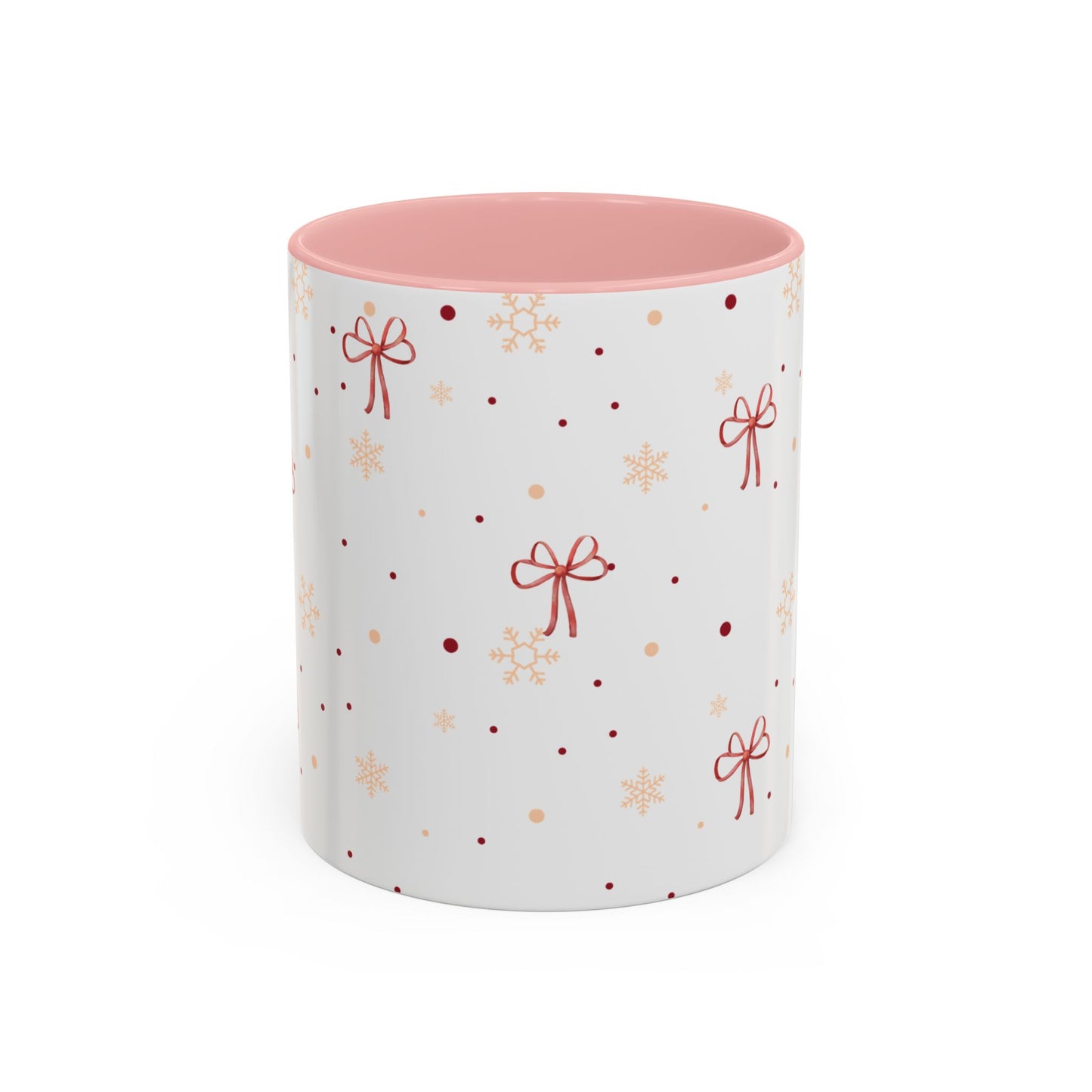 Holiday Bow Accent Coffee Mug | Winter Gift | Festive Drinkware | Christmas & New Year Decor | Cute Mug for Coffee Lovers