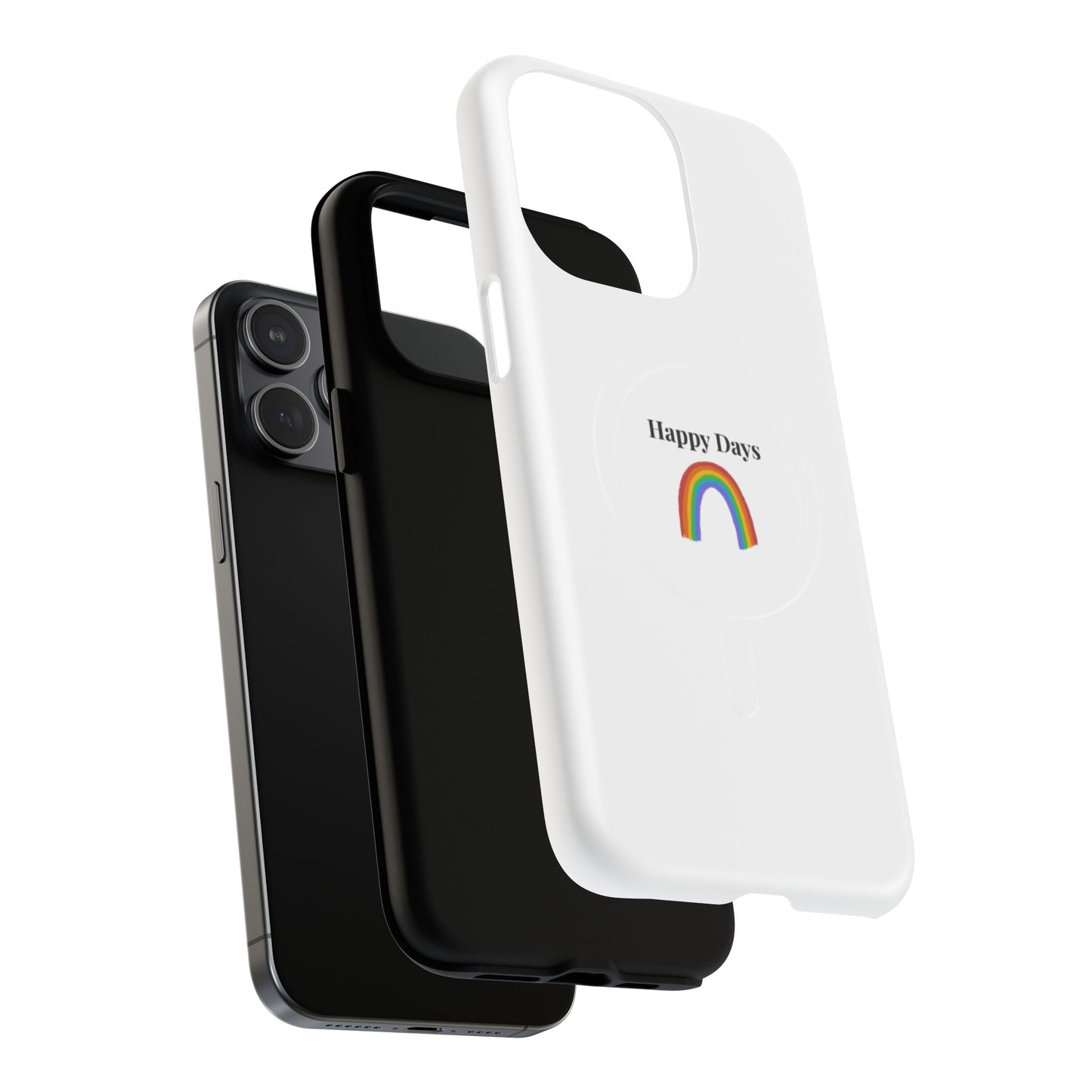 Tough Magnetic Phone Case — "Happy Days" Rainbow Design