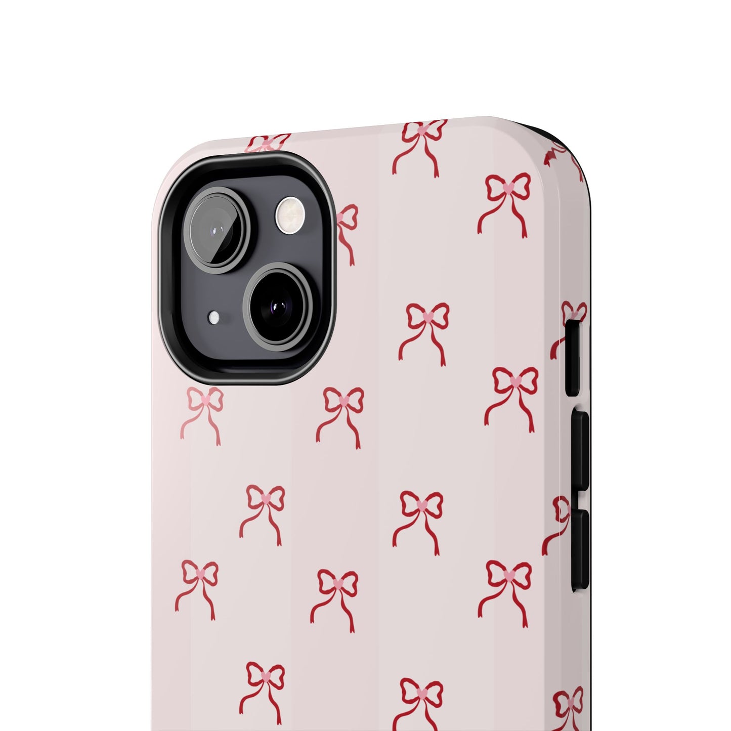 Tough Phone Case — Pink Bow Pattern Protective iPhone Case