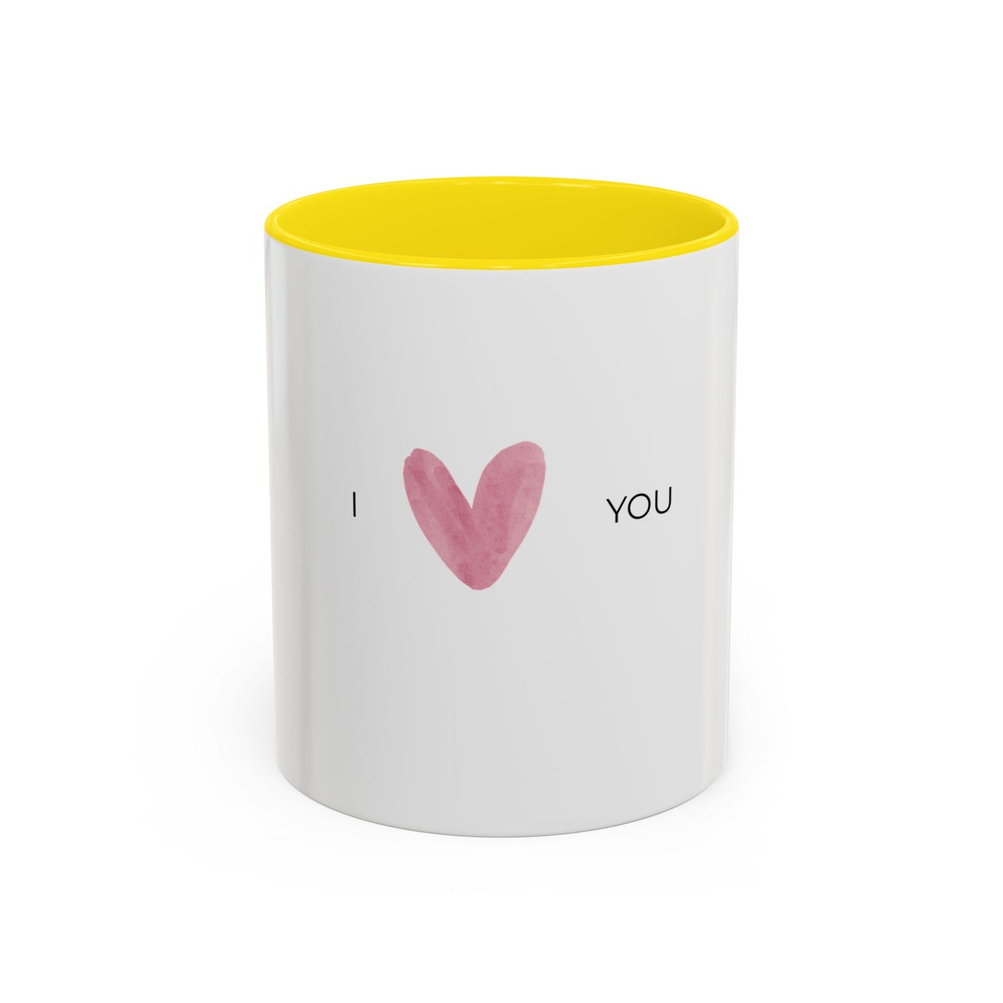 Love Heart Accent Coffee Mug — "I  You" Ceramic Gift for Valentines & Anniversaries