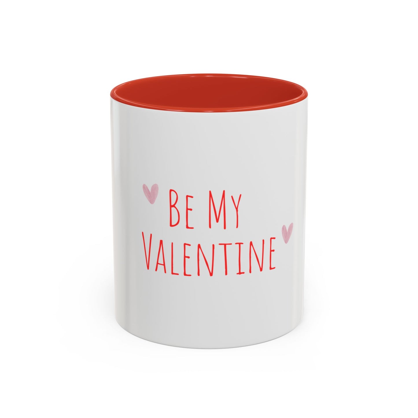 Be My Valentine Accent Coffee Mug — Valentine’s Day Heart Coffee Cup