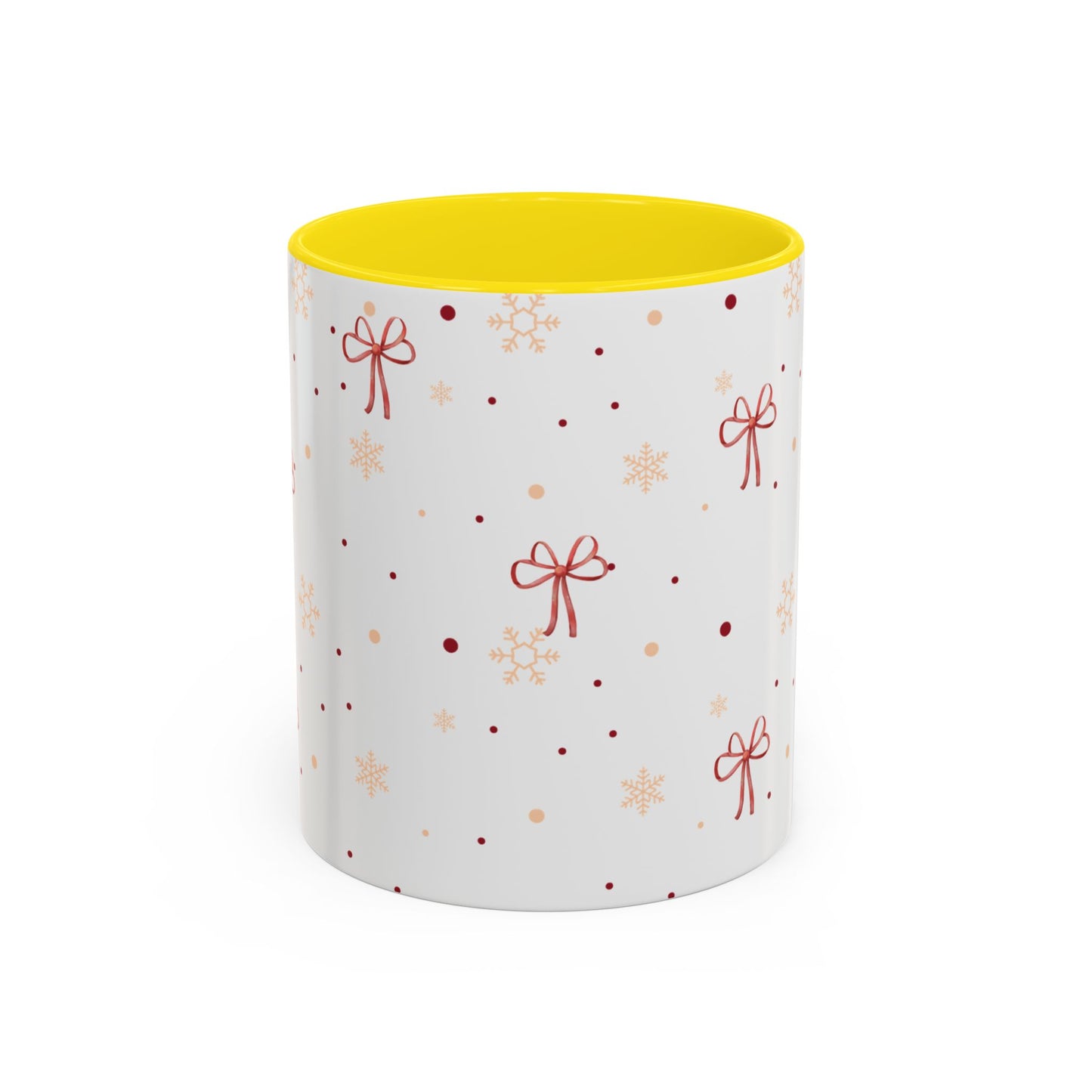 Holiday Bow Accent Coffee Mug | Winter Gift | Festive Drinkware | Christmas & New Year Decor | Cute Mug for Coffee Lovers