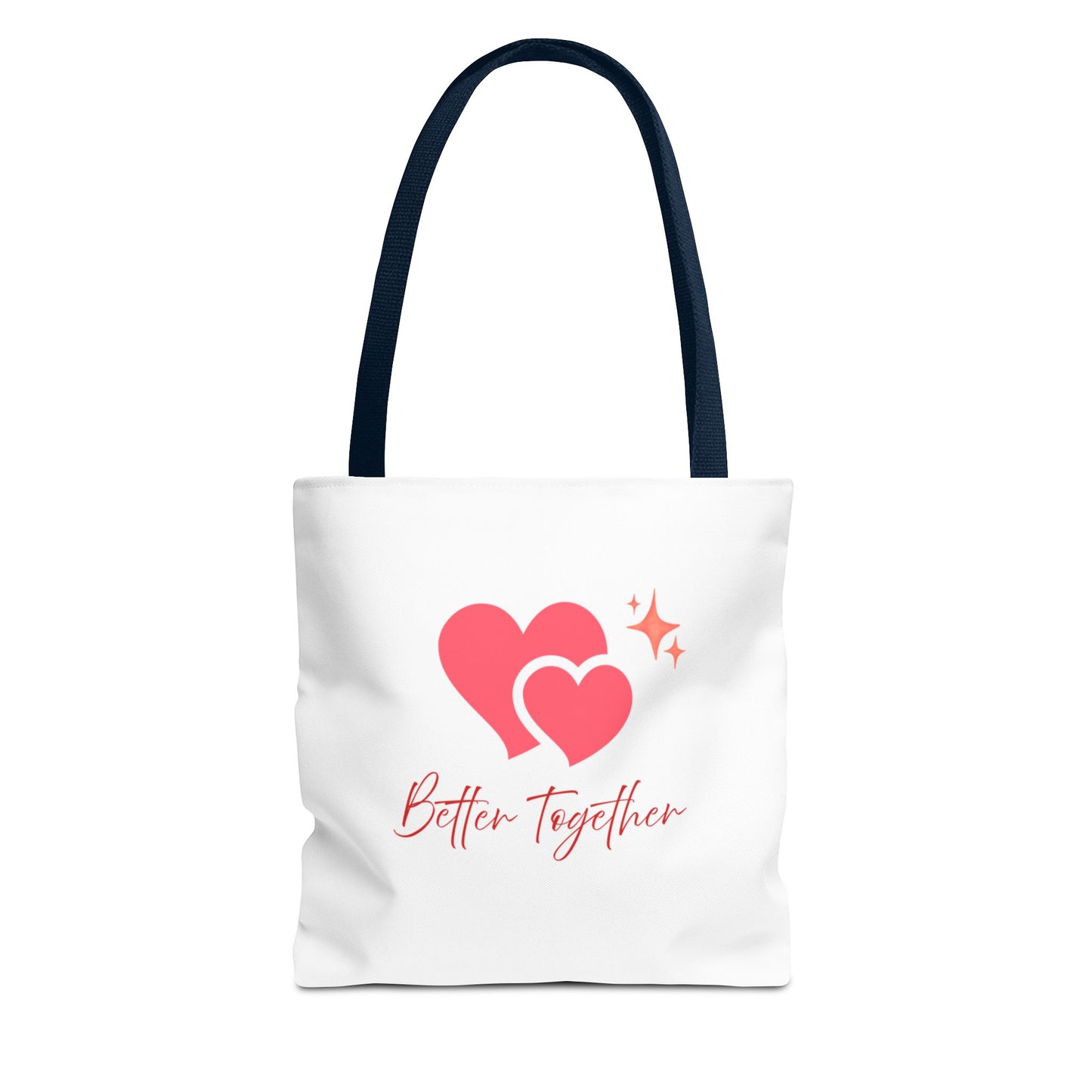 Better Together Heart Tote Bag — Cute Couple/Valentine’s Love Canvas Tote