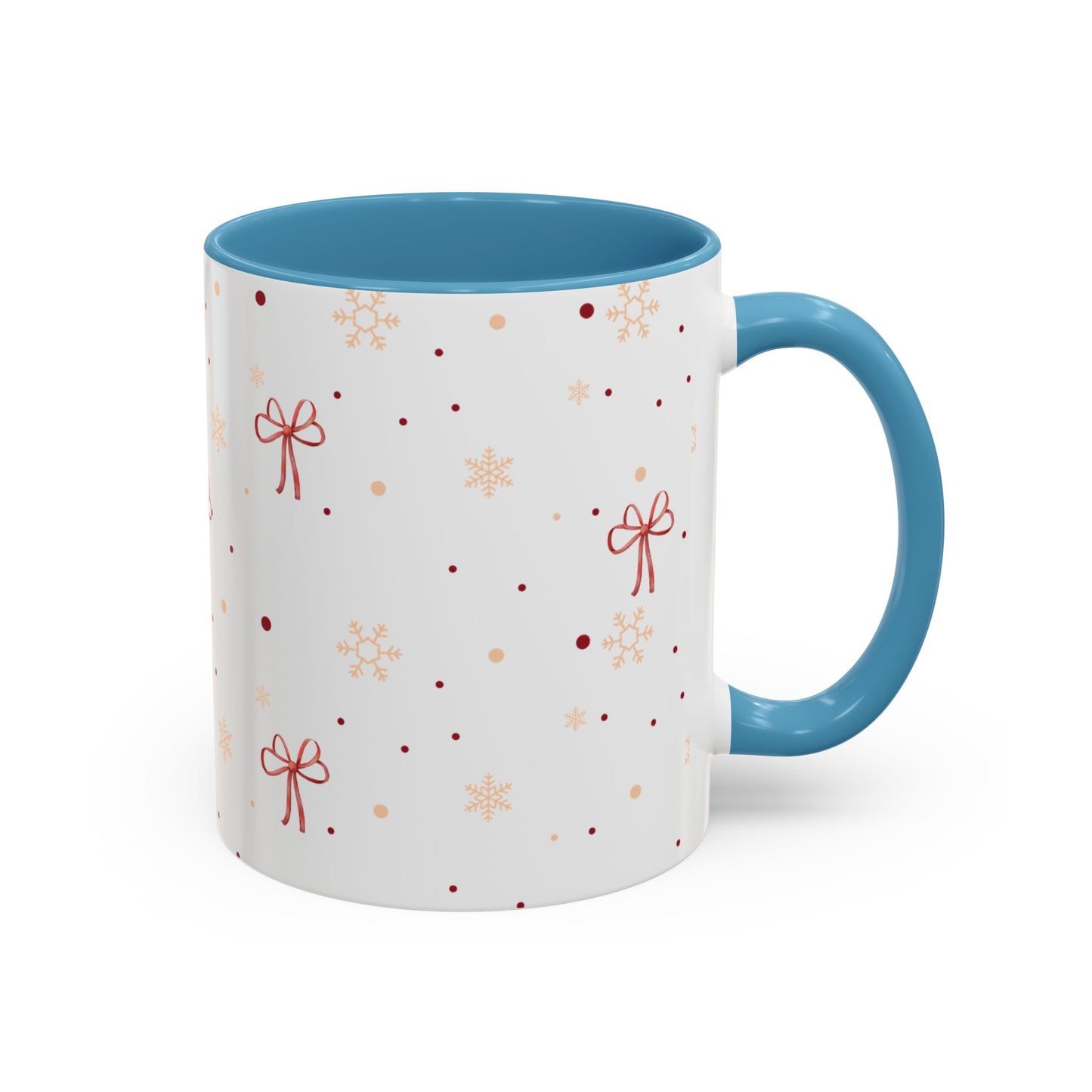 Holiday Bow Accent Coffee Mug | Winter Gift | Festive Drinkware | Christmas & New Year Decor | Cute Mug for Coffee Lovers