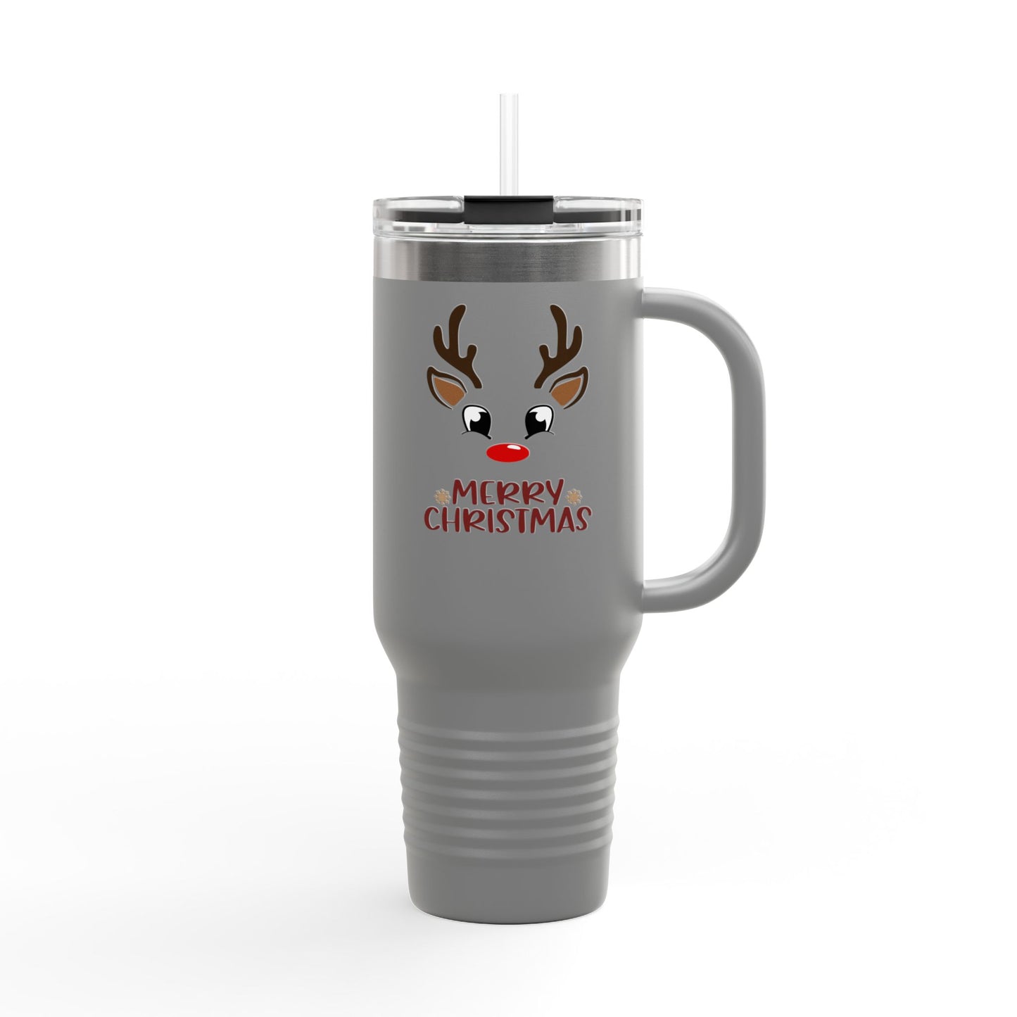 Merry Christmas Insulated Travel Mug – 40oz Reusable Holiday Drinkware