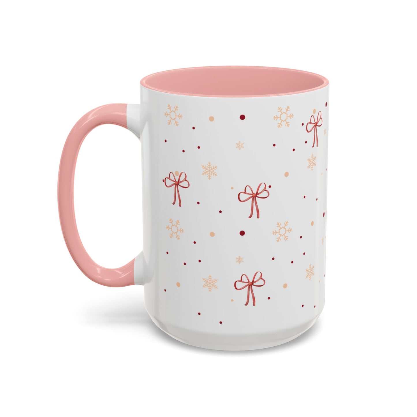 Holiday Bow Accent Coffee Mug | Winter Gift | Festive Drinkware | Christmas & New Year Decor | Cute Mug for Coffee Lovers