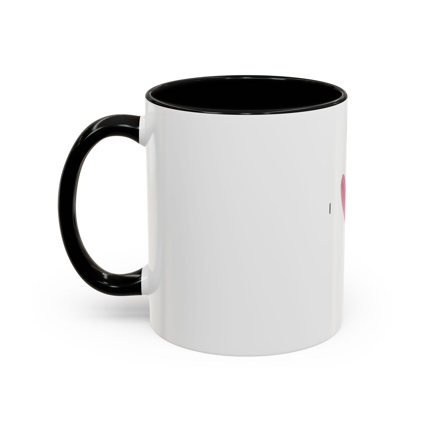 Love Heart Accent Coffee Mug — "I  You" Ceramic Gift for Valentines & Anniversaries