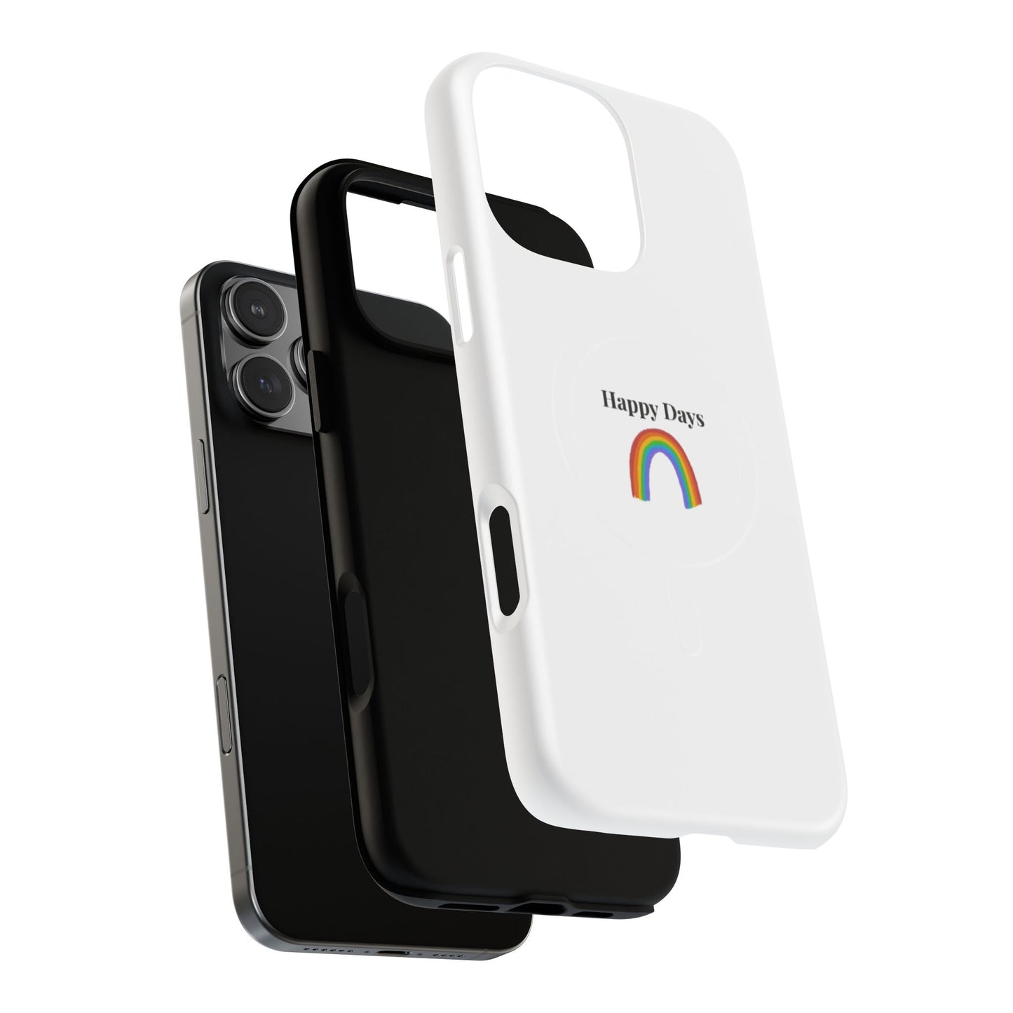 Tough Magnetic Phone Case — "Happy Days" Rainbow Design