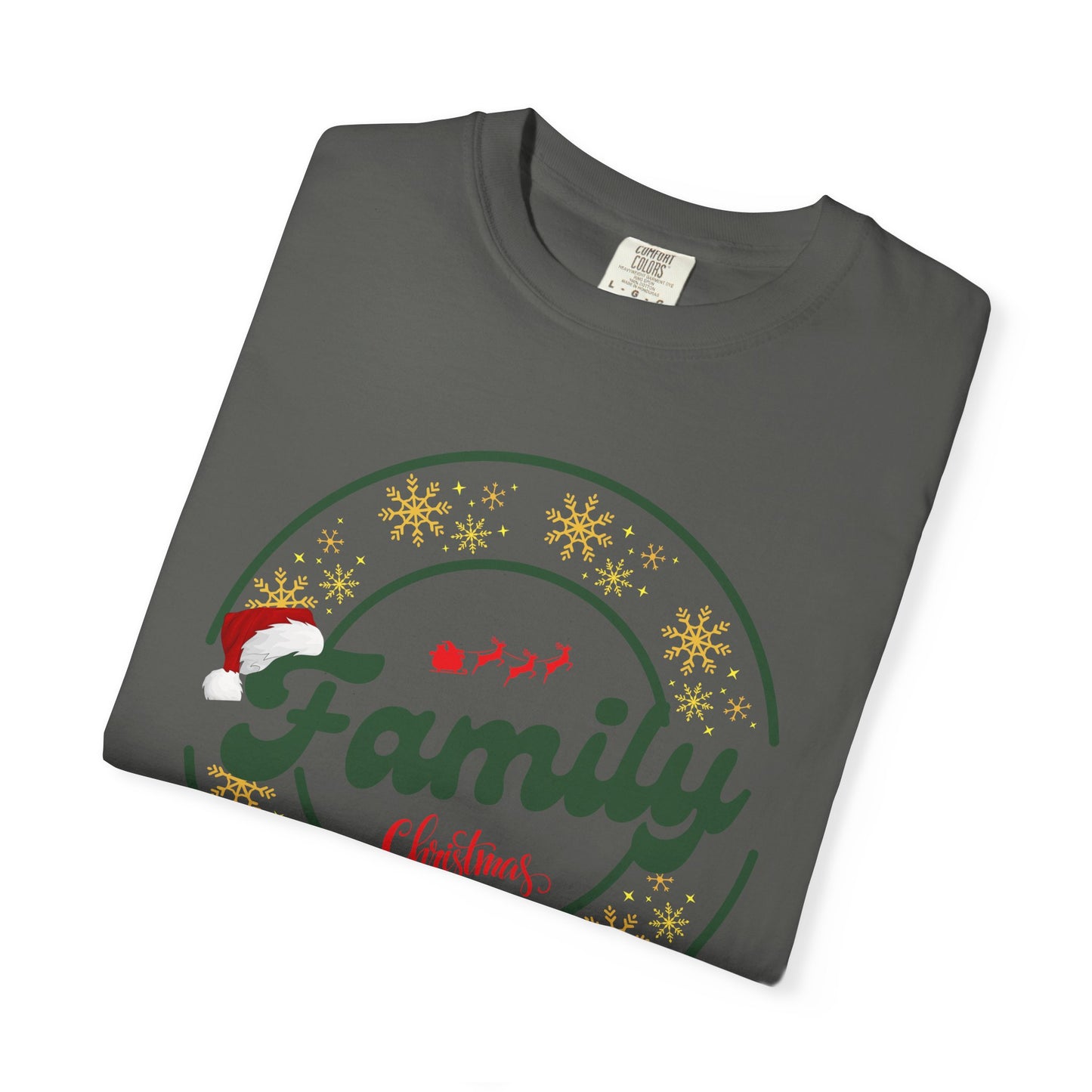 Family Christmas Garment-Dyed T-Shirt, Unisex Holiday Tee, Festive Family Apparel, Christmas Gatherings Shirt, Gifts for Family