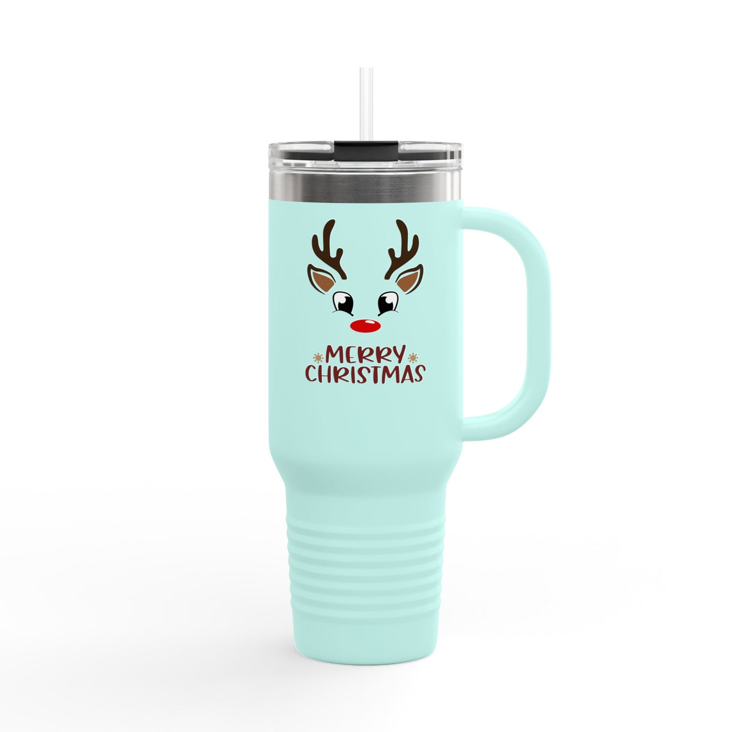 Merry Christmas Insulated Travel Mug – 40oz Reusable Holiday Drinkware