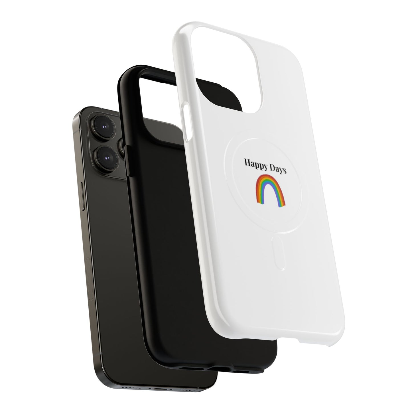Tough Magnetic Phone Case — "Happy Days" Rainbow Design