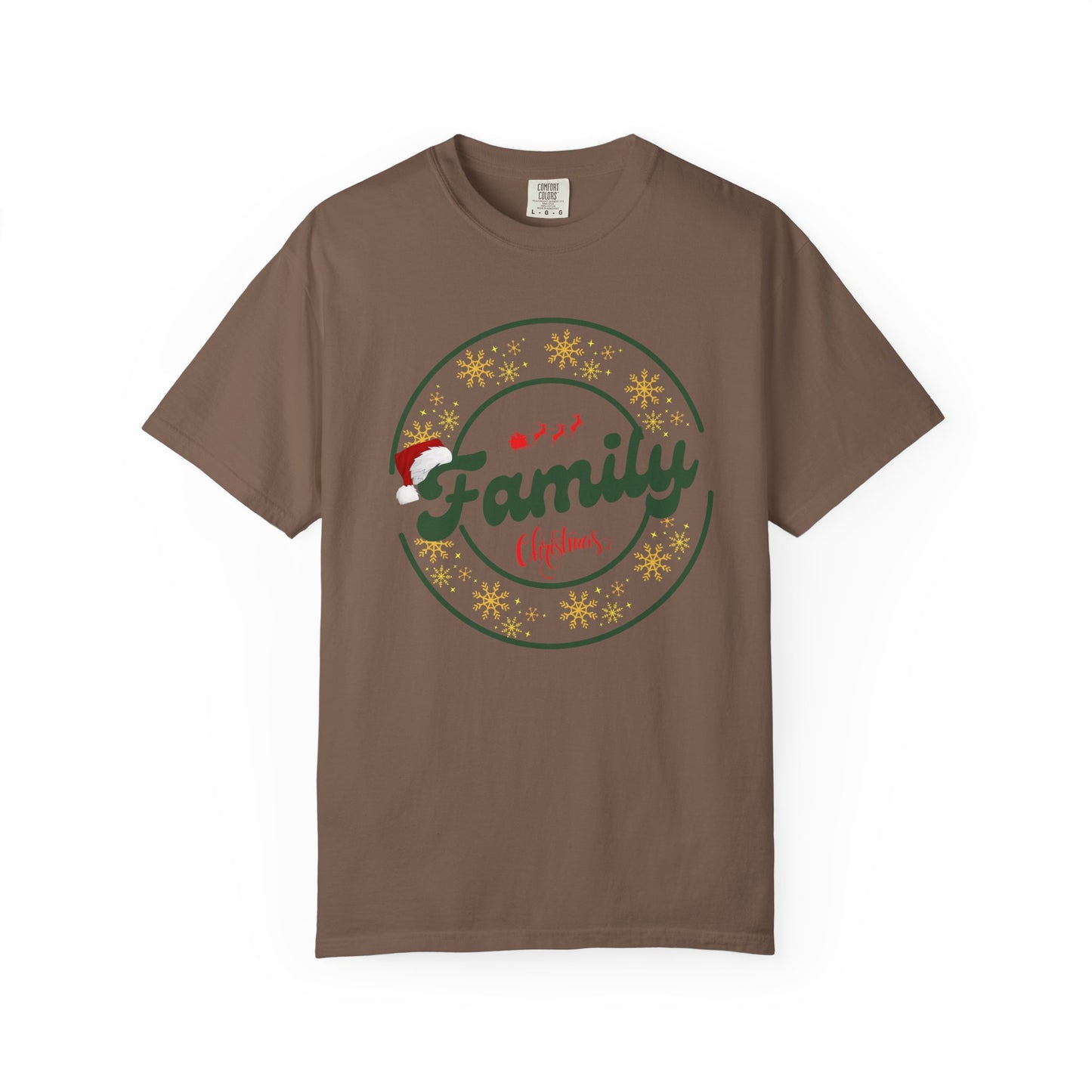 Family Christmas Garment-Dyed T-Shirt, Unisex Holiday Tee, Festive Family Apparel, Christmas Gatherings Shirt, Gifts for Family