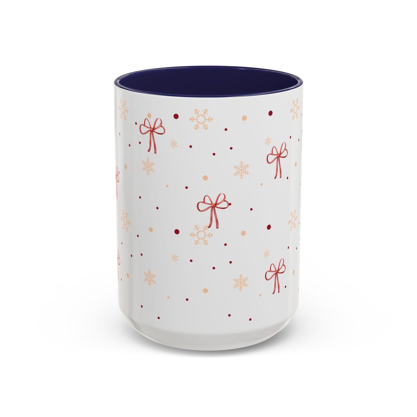 Holiday Bow Accent Coffee Mug | Winter Gift | Festive Drinkware | Christmas & New Year Decor | Cute Mug for Coffee Lovers