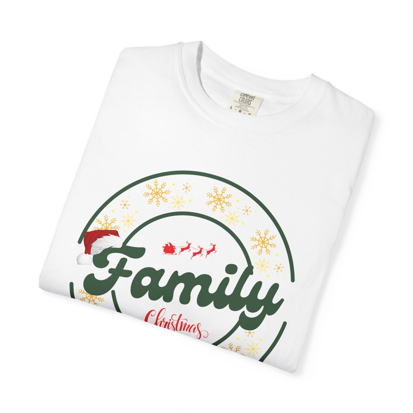 Family Christmas Garment-Dyed T-Shirt, Unisex Holiday Tee, Festive Family Apparel, Christmas Gatherings Shirt, Gifts for Family