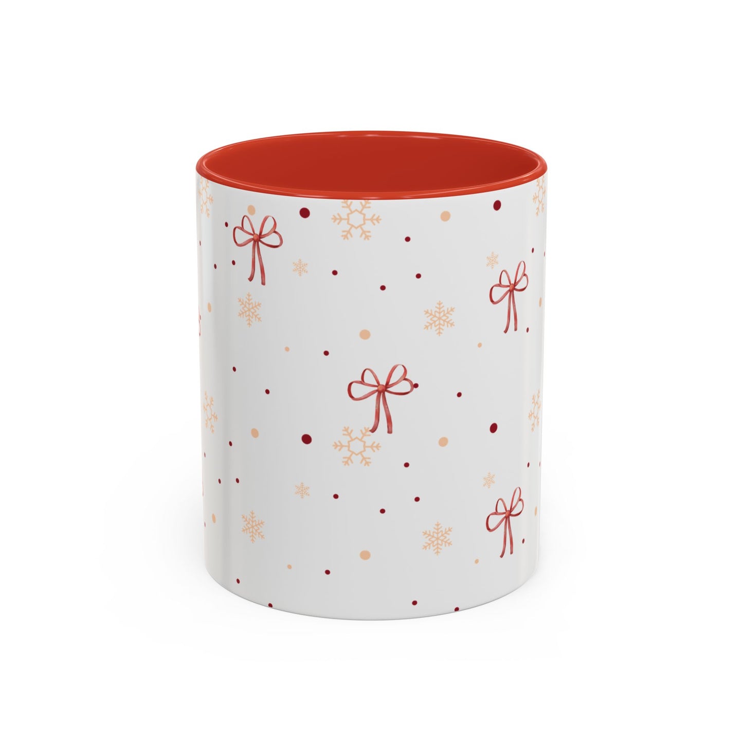 Holiday Bow Accent Coffee Mug | Winter Gift | Festive Drinkware | Christmas & New Year Decor | Cute Mug for Coffee Lovers