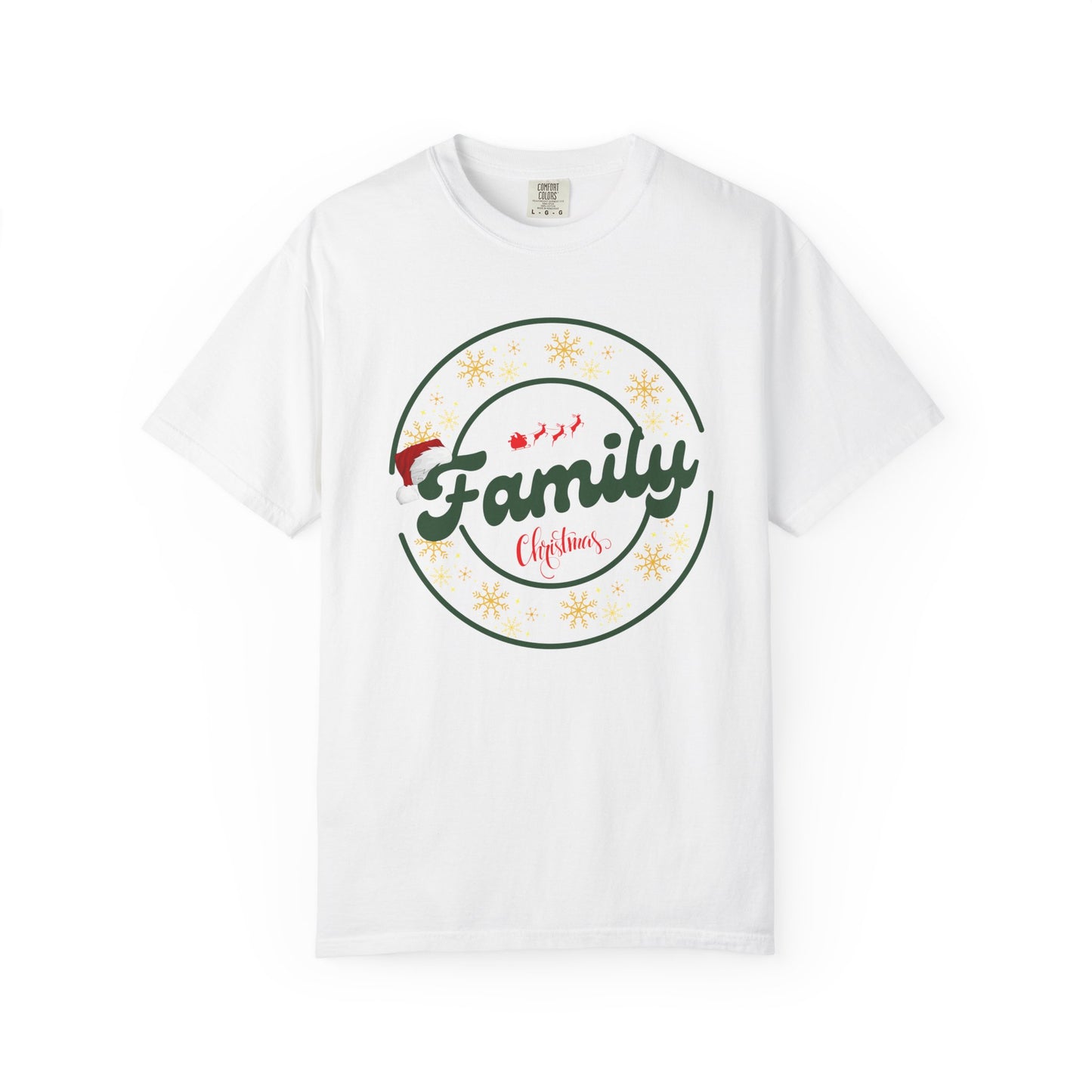 Family Christmas Garment-Dyed T-Shirt, Unisex Holiday Tee, Festive Family Apparel, Christmas Gatherings Shirt, Gifts for Family