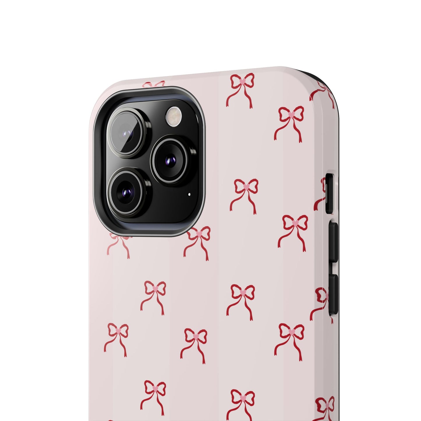 Tough Phone Case — Pink Bow Pattern Protective iPhone Case