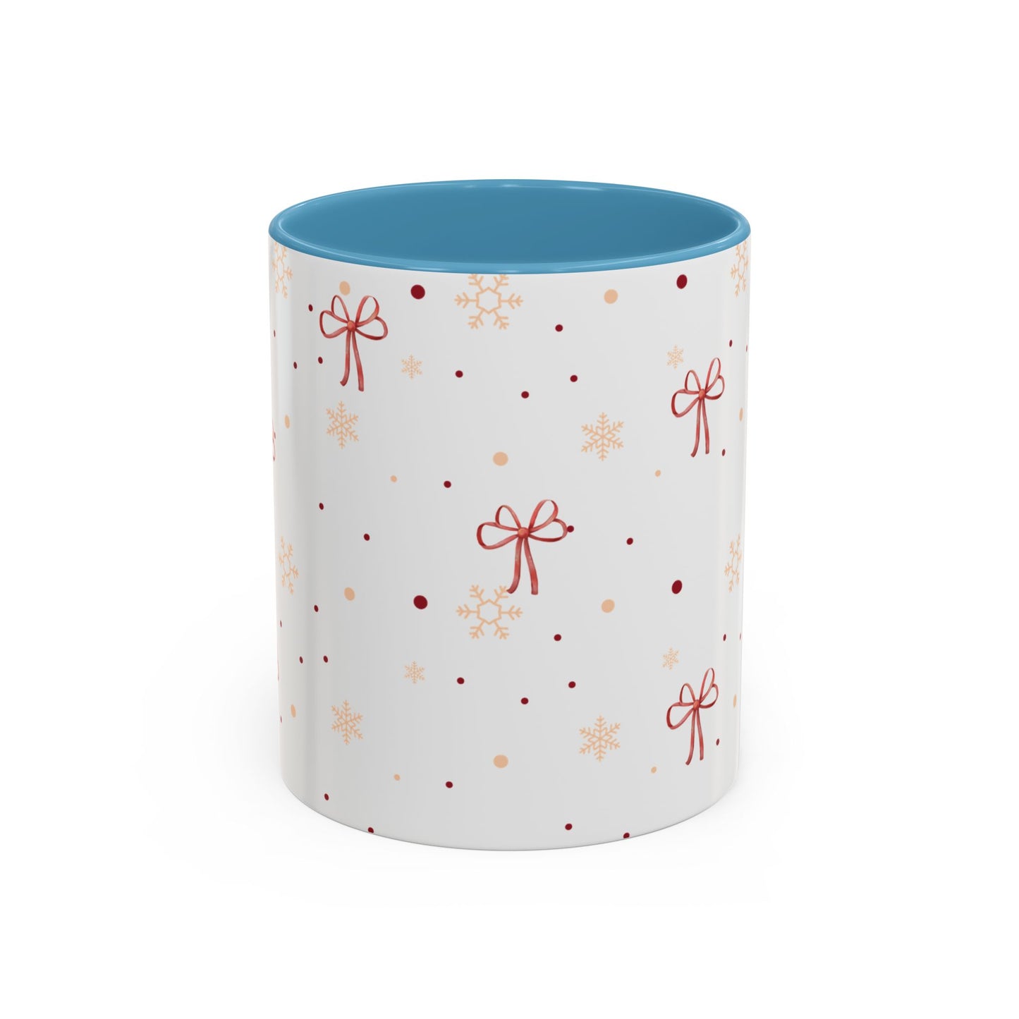 Holiday Bow Accent Coffee Mug | Winter Gift | Festive Drinkware | Christmas & New Year Decor | Cute Mug for Coffee Lovers