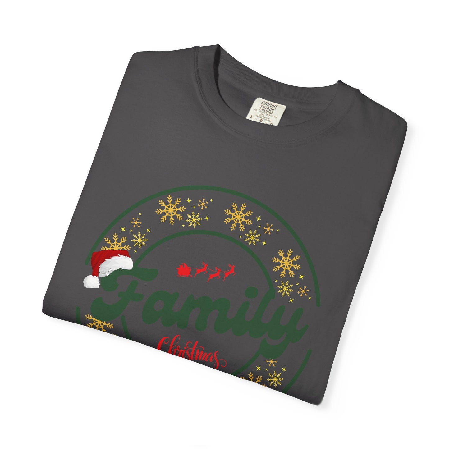 Family Christmas Garment-Dyed T-Shirt, Unisex Holiday Tee, Festive Family Apparel, Christmas Gatherings Shirt, Gifts for Family