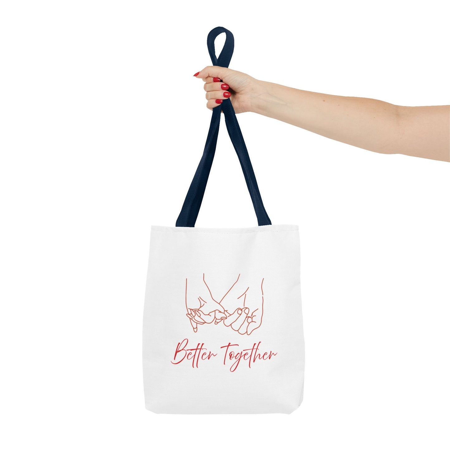 Better Together Tote Bag — Pink Line Art Pinky Promise Tote