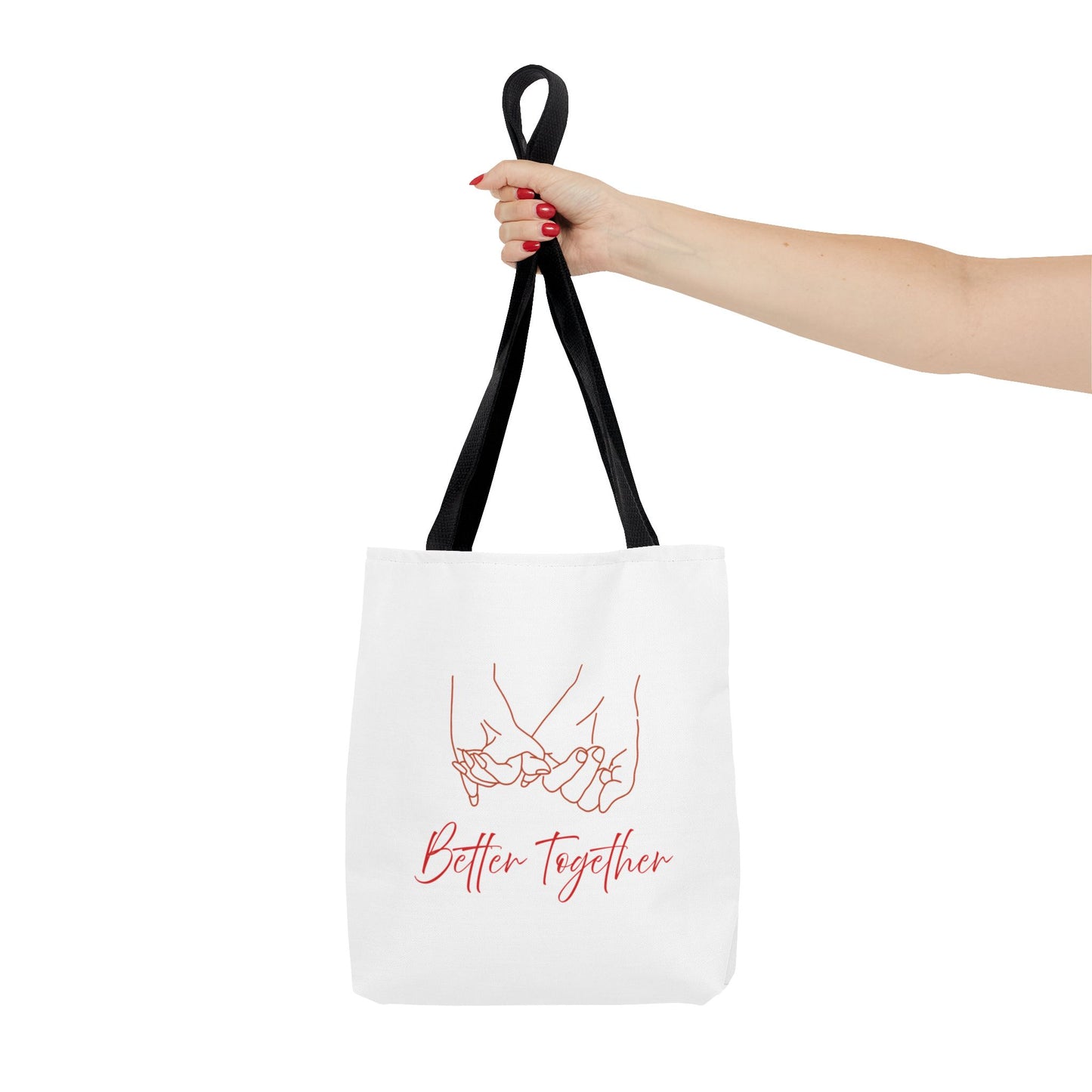Better Together Tote Bag — Pink Line Art Pinky Promise Tote