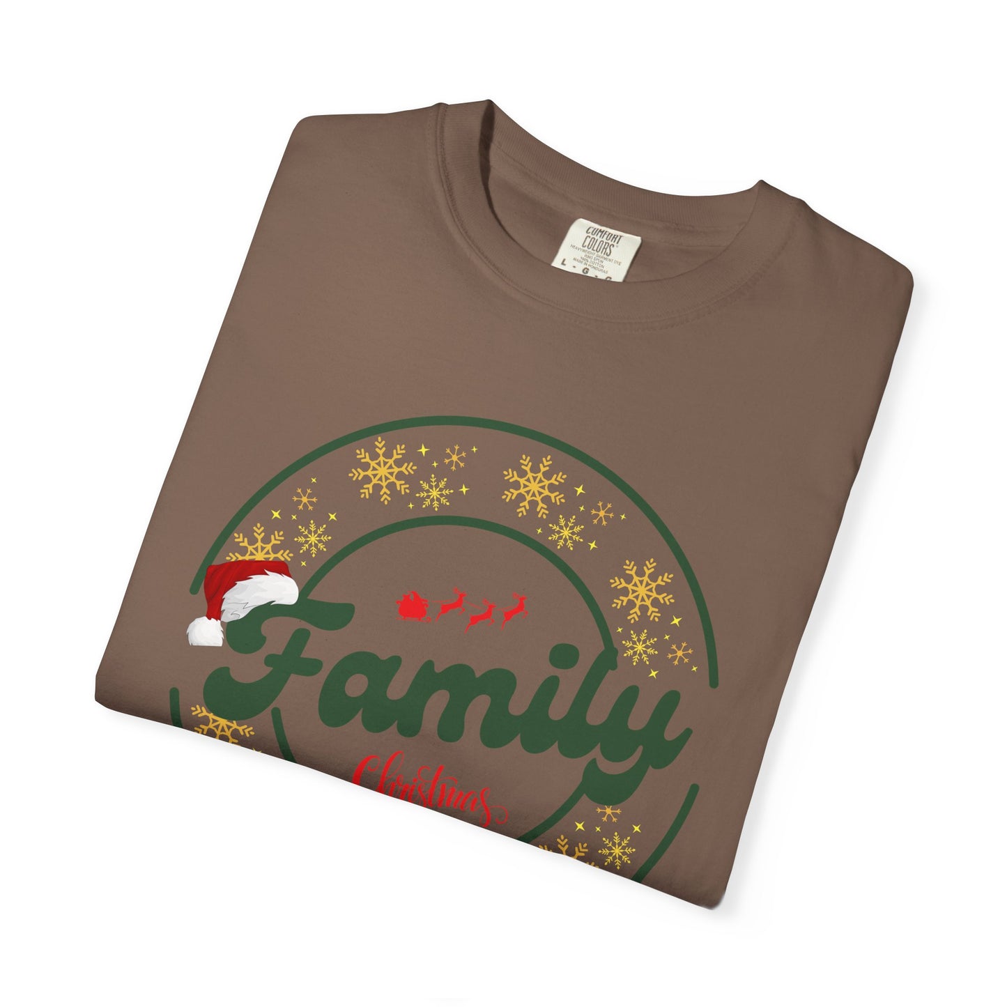Family Christmas Garment-Dyed T-Shirt, Unisex Holiday Tee, Festive Family Apparel, Christmas Gatherings Shirt, Gifts for Family