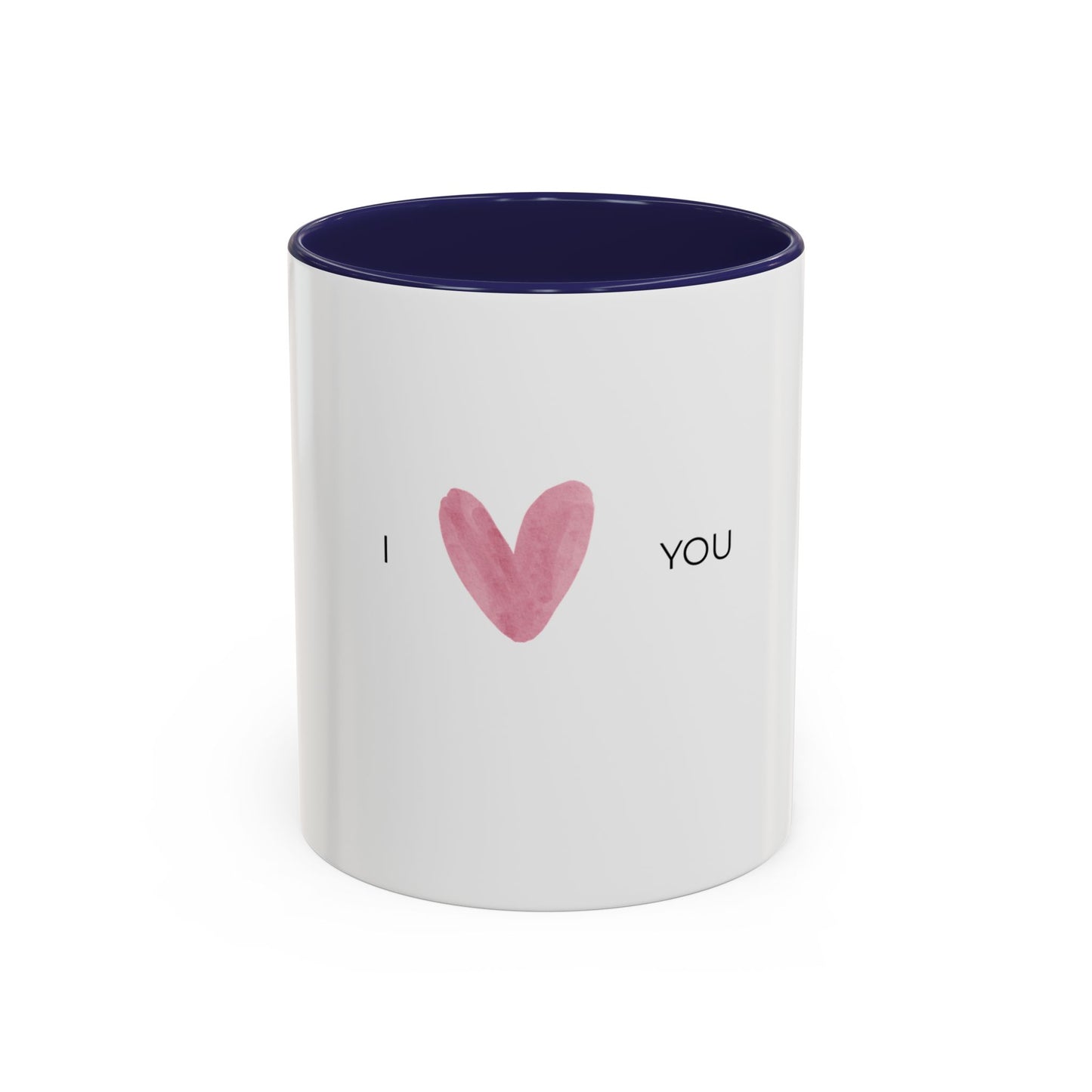 Love Heart Accent Coffee Mug — "I  You" Ceramic Gift for Valentines & Anniversaries