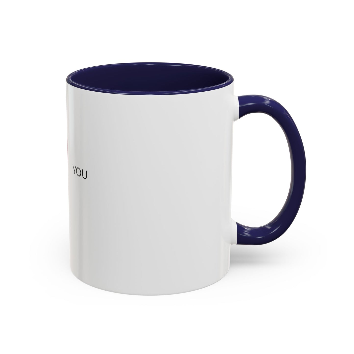Love Heart Accent Coffee Mug — "I  You" Ceramic Gift for Valentines & Anniversaries