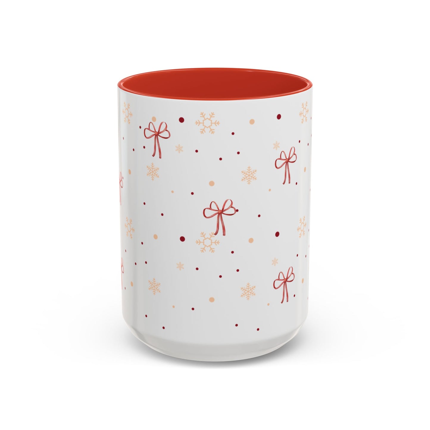 Holiday Bow Accent Coffee Mug | Winter Gift | Festive Drinkware | Christmas & New Year Decor | Cute Mug for Coffee Lovers