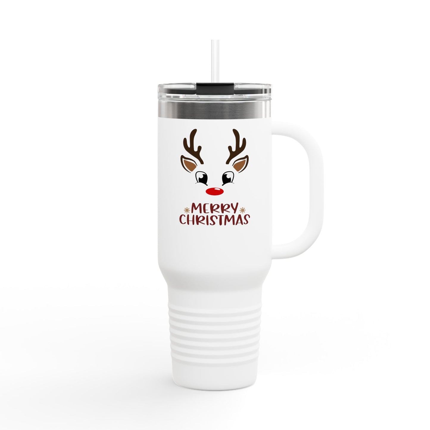 Merry Christmas Insulated Travel Mug – 40oz Reusable Holiday Drinkware
