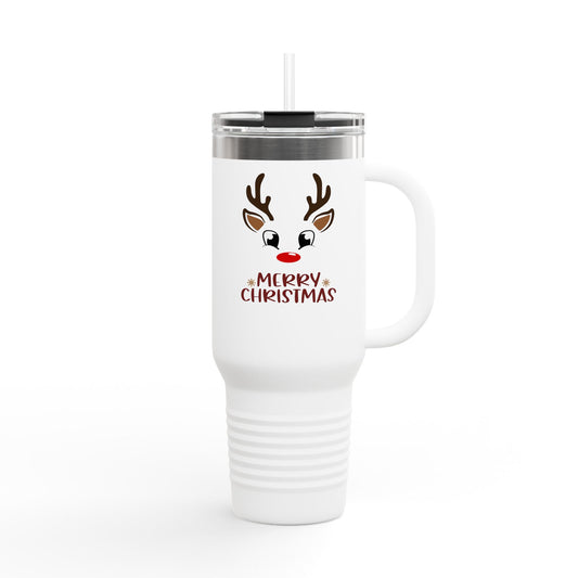 Merry Christmas Insulated Travel Mug – 40oz Reusable Holiday Drinkware