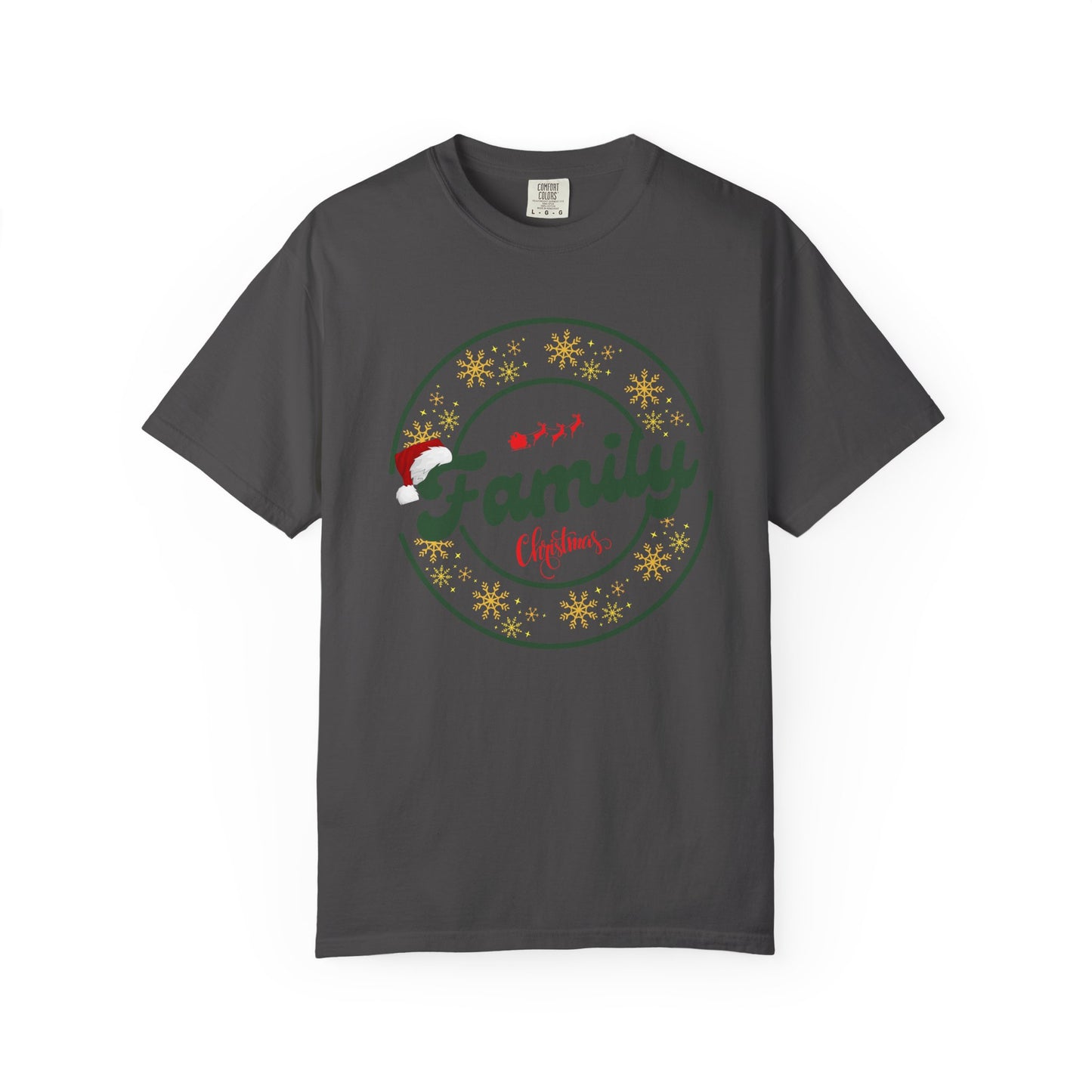 Family Christmas Garment-Dyed T-Shirt, Unisex Holiday Tee, Festive Family Apparel, Christmas Gatherings Shirt, Gifts for Family