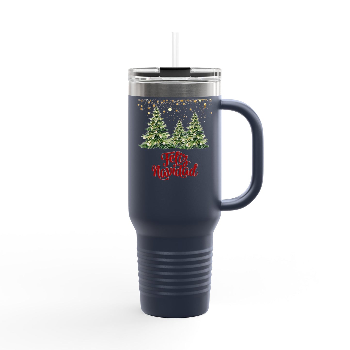 Festive Insulated Travel Mug | 40oz Christmas Tumbler, Holiday Gift, Personalized Travel Cup, Winter Accessory, Reusable Cup