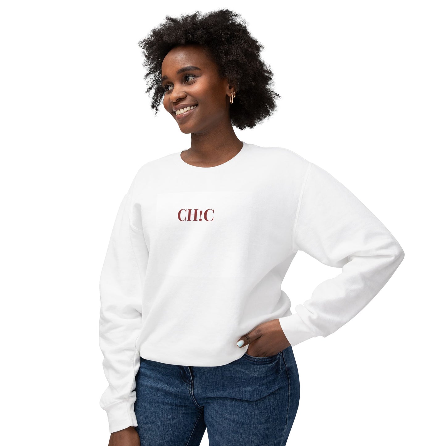 CHIC Minimalist Crewneck Sweatshirt — Feminine Chic Graphic