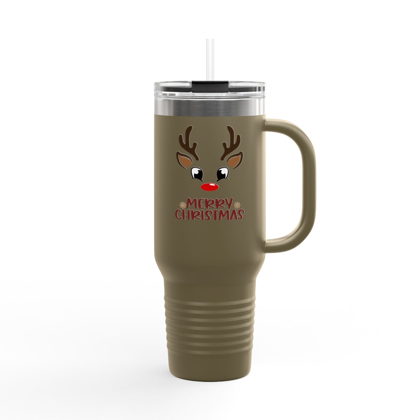 Merry Christmas Insulated Travel Mug – 40oz Reusable Holiday Drinkware