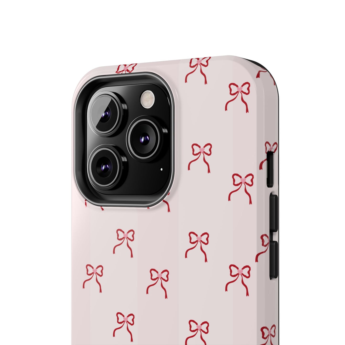 Tough Phone Case — Pink Bow Pattern Protective iPhone Case