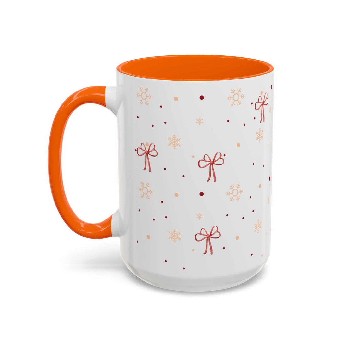 Holiday Bow Accent Coffee Mug | Winter Gift | Festive Drinkware | Christmas & New Year Decor | Cute Mug for Coffee Lovers