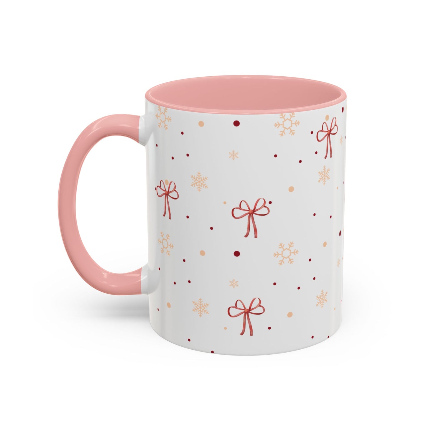 Holiday Bow Accent Coffee Mug | Winter Gift | Festive Drinkware | Christmas & New Year Decor | Cute Mug for Coffee Lovers