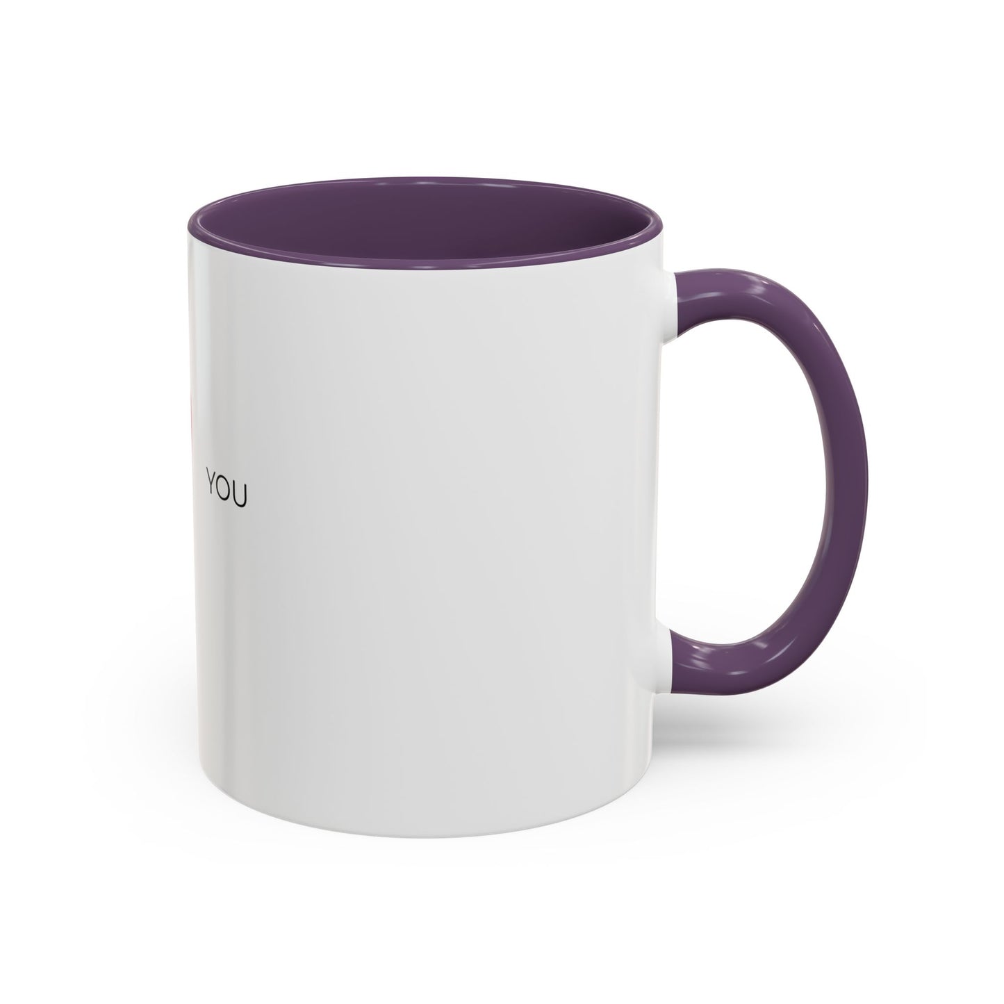 Love Heart Accent Coffee Mug — "I  You" Ceramic Gift for Valentines & Anniversaries