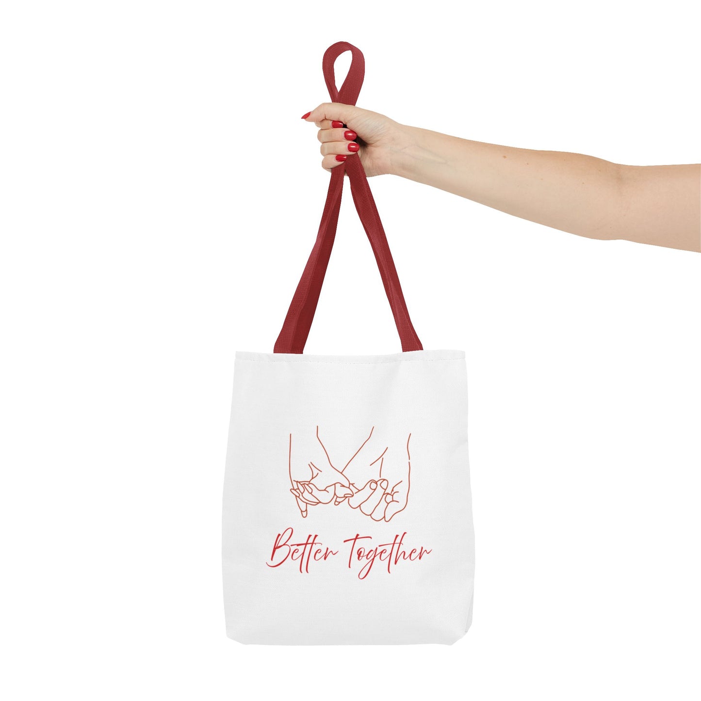 Better Together Tote Bag — Pink Line Art Pinky Promise Tote