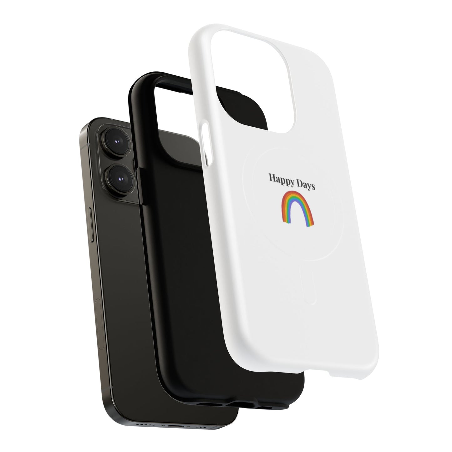Tough Magnetic Phone Case — "Happy Days" Rainbow Design
