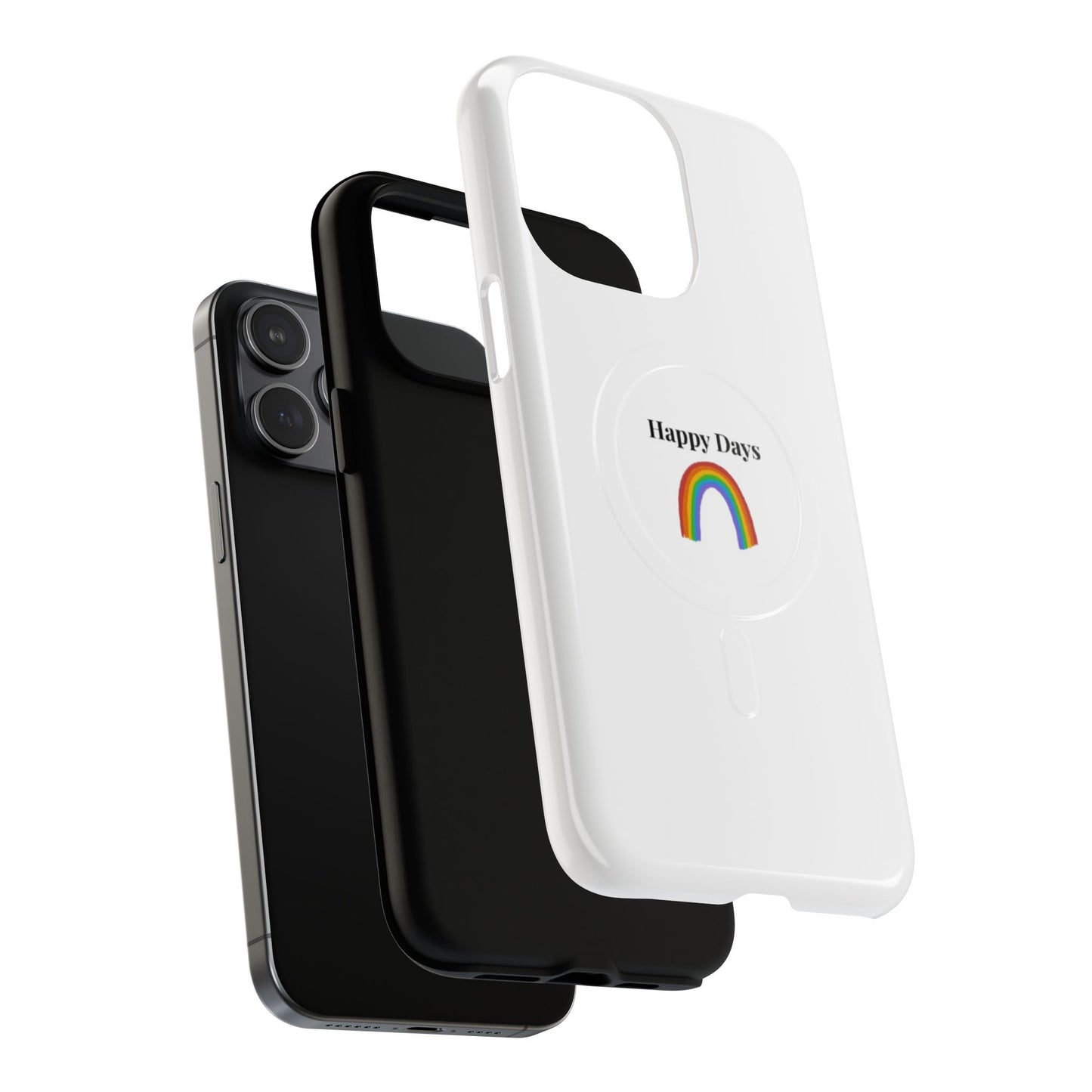 Tough Magnetic Phone Case — "Happy Days" Rainbow Design
