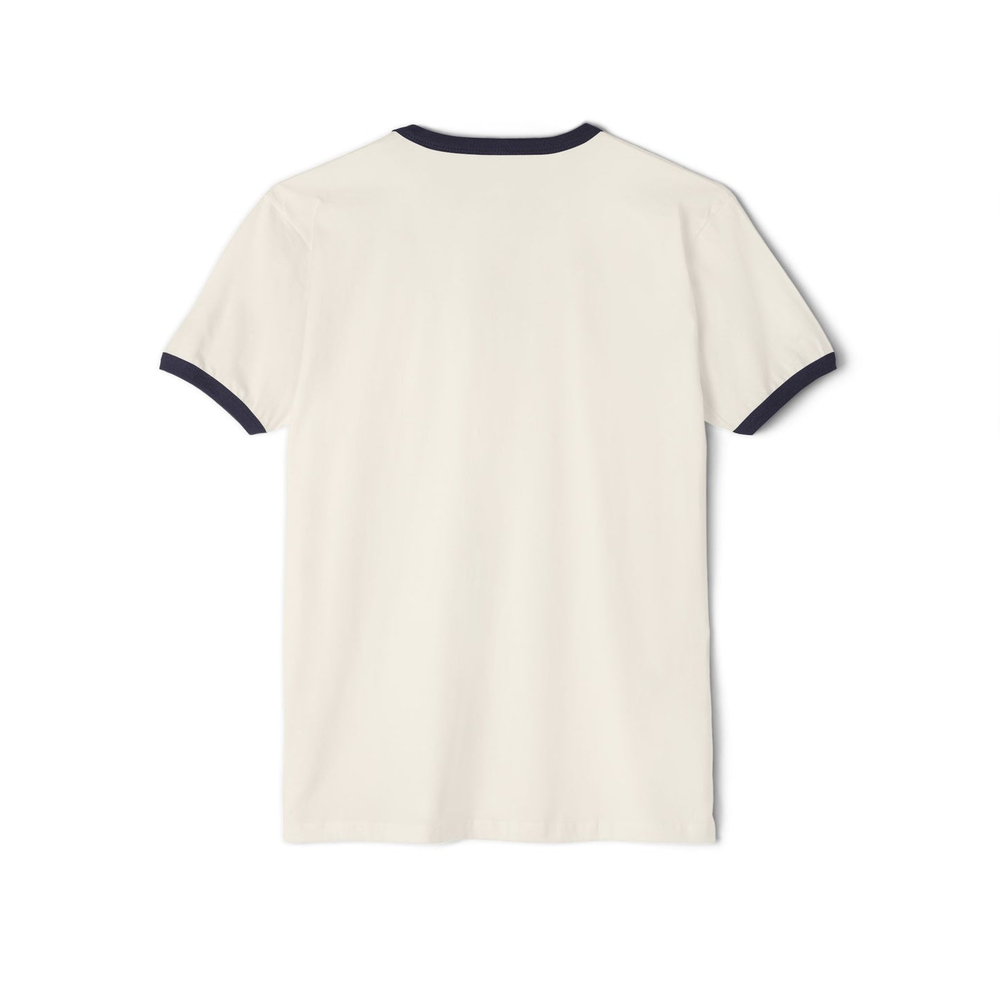 Always You Ringer T-Shirt — Retro Cream Tee with Navy Trim