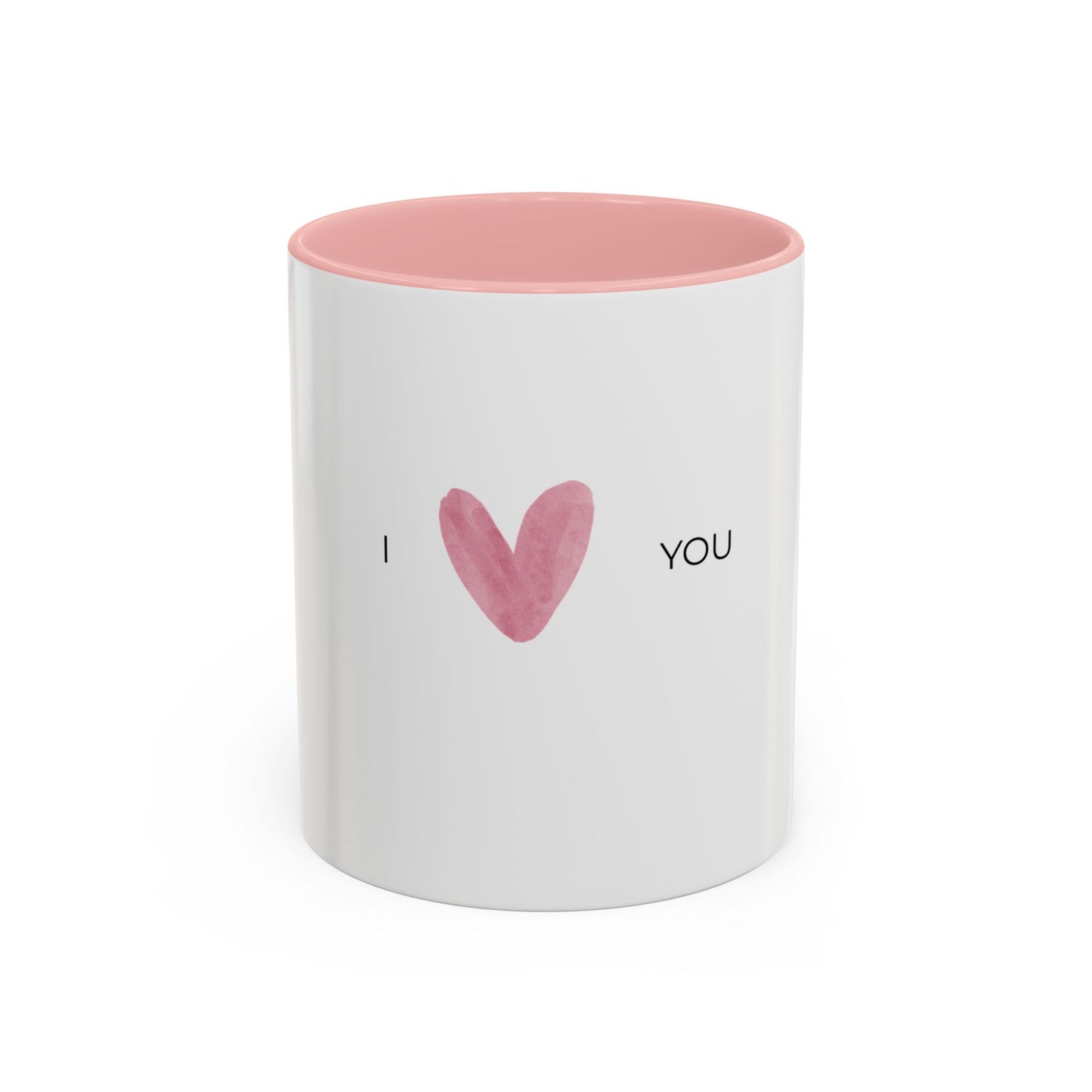 Love Heart Accent Coffee Mug — "I  You" Ceramic Gift for Valentines & Anniversaries