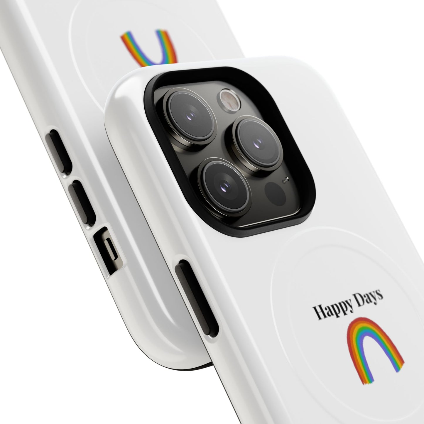 Tough Magnetic Phone Case — "Happy Days" Rainbow Design