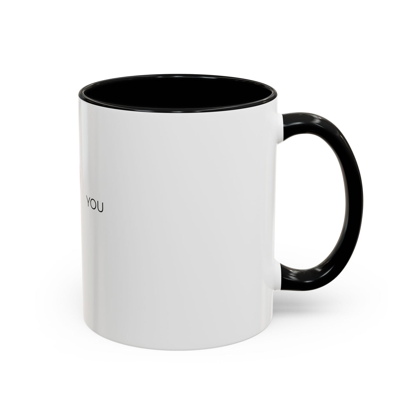 Love Heart Accent Coffee Mug — "I  You" Ceramic Gift for Valentines & Anniversaries