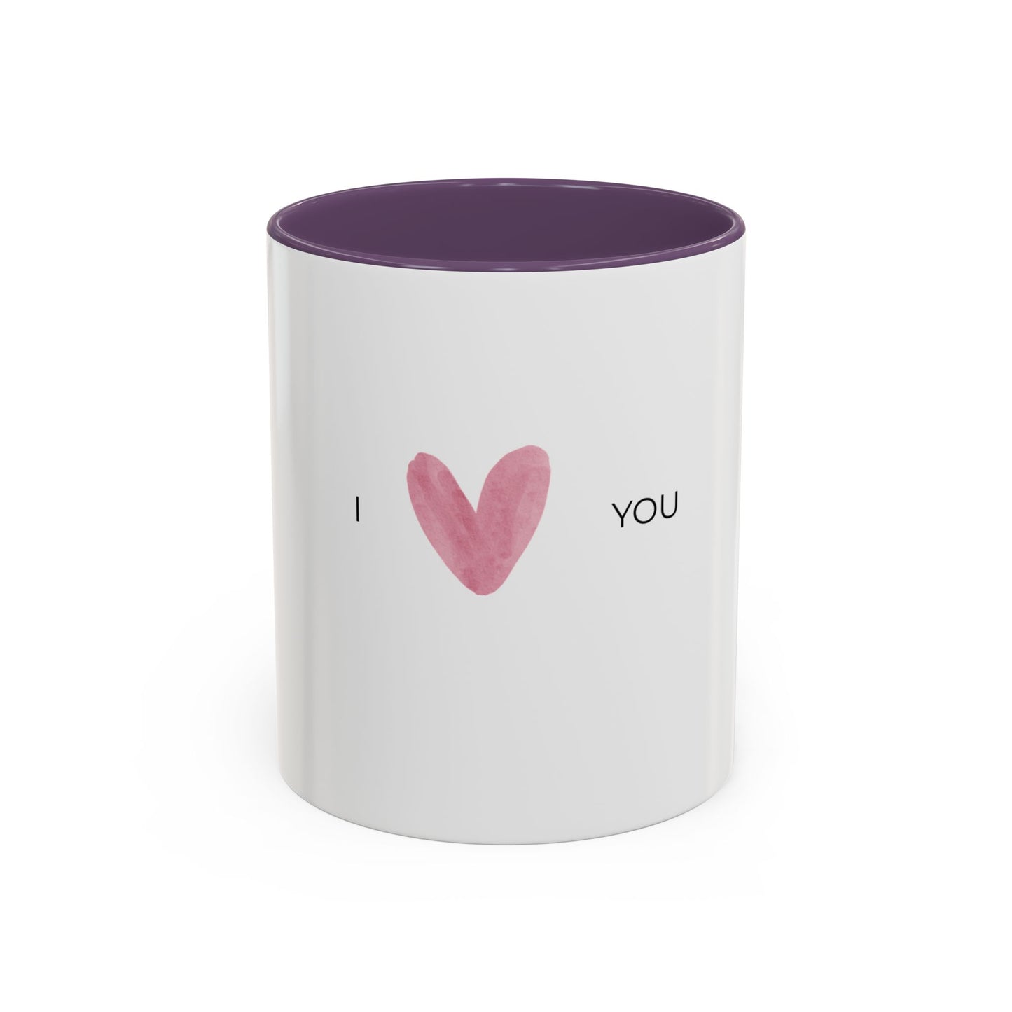 Love Heart Accent Coffee Mug — "I  You" Ceramic Gift for Valentines & Anniversaries